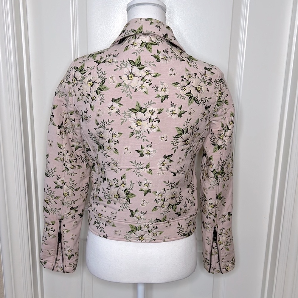 BLANKNYC Pink Floral Embroidered Moto Jacket - Picture 8 of 14